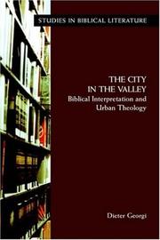 Front cover of The city in the valley by Dieter Georgi