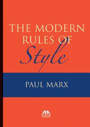 Front cover of The modern rules of style by Paul Marx