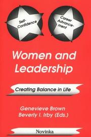 Front cover of Women and leadership by Genevieve Brown