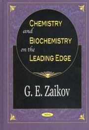 Front cover of Chemistry and Biochemistry on the Leading Edge by Gennadii Efremovich Zaikov