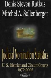 Cover of Judicial nomination statistics by Denis Steven Rutkus