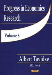 Front cover of Progress in Economics Research by Albert Tavidze