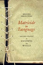 Cover of Matricide in language by Miglena Nikolchina