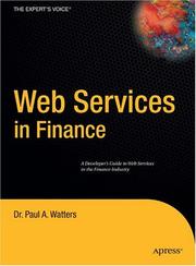 Front cover of Web services in finance by Paul A. Watters