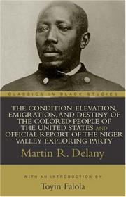 Cover of Condition, Elevation, Emi by Martin Robison Delany