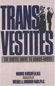 Front cover of Die Transvestiten by Magnus Hirschfeld