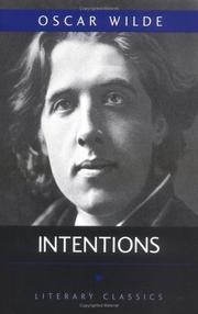 Cover of Intentions by Oscar Wilde