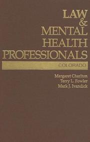 Front cover of Law & mental health professionals by Margaret Charlton