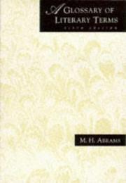 Front cover of A Glossary of Literary Terms by M. H. Abrams