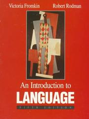 Cover of An introduction to language by Victoria A. Fromkin