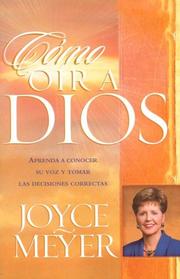 Front cover of Como Oir A Dios / How to Hear from God by Joyce Meyer