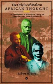 Cover of The origins of modern African thought by Robert William July