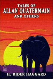 Front cover of Tales of Allan Quatermain and Others by H. Rider Haggard