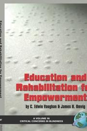 Front cover of Education and rehabilitation for empowerment by C. Edwin Vaughan
