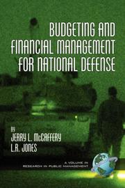 Front cover of Budgeting and financial management for national defense by Jerry McCaffery