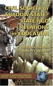 Front cover of Civil society or shadow state? by Robert F. Arnove