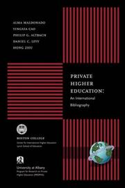 Front cover of Private higher education by Alma Maldonado-Maldonado