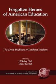 Front cover of Forgotten heroes of American education by J. Wesley Null