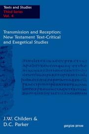 Front cover of Transmission and reception by Jeff W. Childers