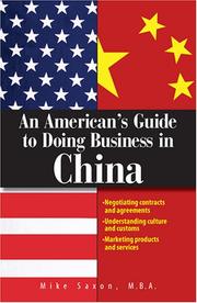 Front cover of An American's Guide to Doing Business in China by Mike Saxon