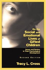 Cover of On the social and emotional lives of gifted children by Tracy L. Cross