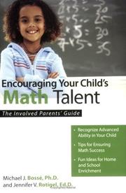 Cover of Encouraging your child's math talent by Michael J. Bossé