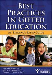 Front cover of Best practices in gifted education by Ann Robinson