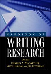Front cover of Handbook of writing research by Jill Fitzgerald