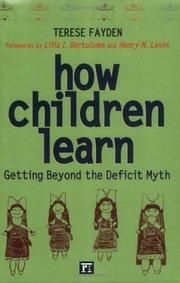 Front cover of How Children Learn by Terese Fayden