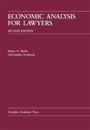 Cover of Economic analysis for lawyers by Henry N. Butler