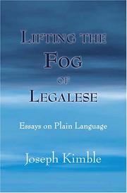 Front cover of Lifting the fog of legalese by Joseph Kimble