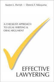 Cover of Effective lawyering by Austen L. Parrish