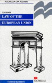 Cover of The Law of the European Union (Palgrave Law Masters) by Josephine Shaw