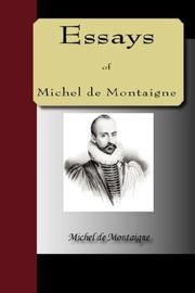 Front cover of ESSAYS of Michel de Montaigne by Montaigne, Michel de