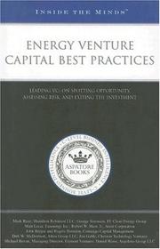 Cover of Inside the Minds: Energy Venture Capital Best Practices by Aspatore Books Staff