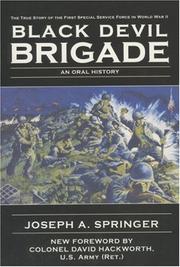 Cover of The Black Devil Brigade by Joseph A. Springer