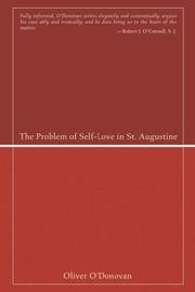 Front cover of The problem of self-love in St. Augustine by Oliver O'Donovan