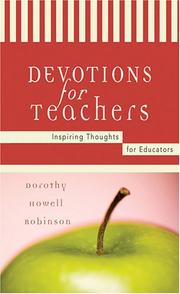 Front cover of Devotions for Teachers--Inspiring Thoughts for Educators (Inspirational Library) by Dorothy Howell Robinson