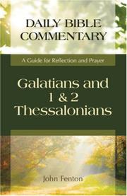 Front cover of Galatians and 1 & 2 Thessalonians by J. C. Fenton