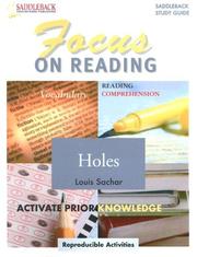 Cover of Holes Reading Guide (Saddleback's Focus on Reading Study Guides) by Richard J. Lynch