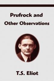 Front cover of Prufrock and Other Observations by T. S. Eliot