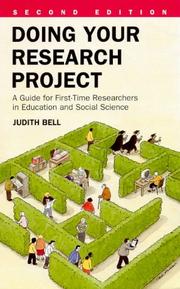 Cover of Doing your research project by Judith Bell