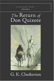 Front cover of The return of Don Quixote by Gilbert Keith Chesterton
