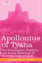 Front cover of Apollonius of Tyana by G. R. S. Mead