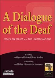 Cover of A dialogue of the deaf by Adekeye Adebajo