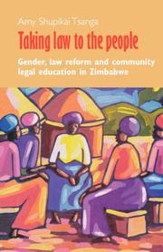 Front cover of Taking law to the people by Amy S. Tsanga