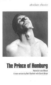Cover of The Prince of Homburg by Heinrich von Kleist