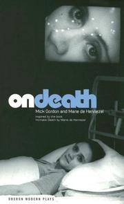 Front cover of ON DEATH: A THEATRE ESSAY by MICK GORDON