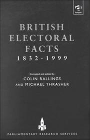 Front cover of British electoral facts, 1832-1999 by Colin Rallings