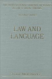 Cover of Law and Language by Morawetz, Thomas